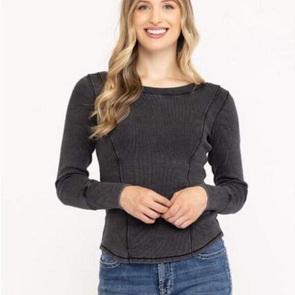 Warehouse One Washed Long Sleeve Tee - Picture 1 of 2